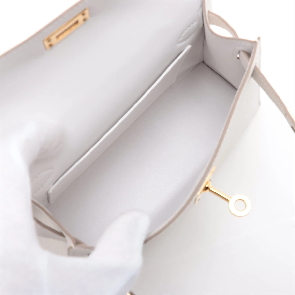 エルメス ミニケリー2 20 ヴォーエプソン グリペール ゴールド金具 W