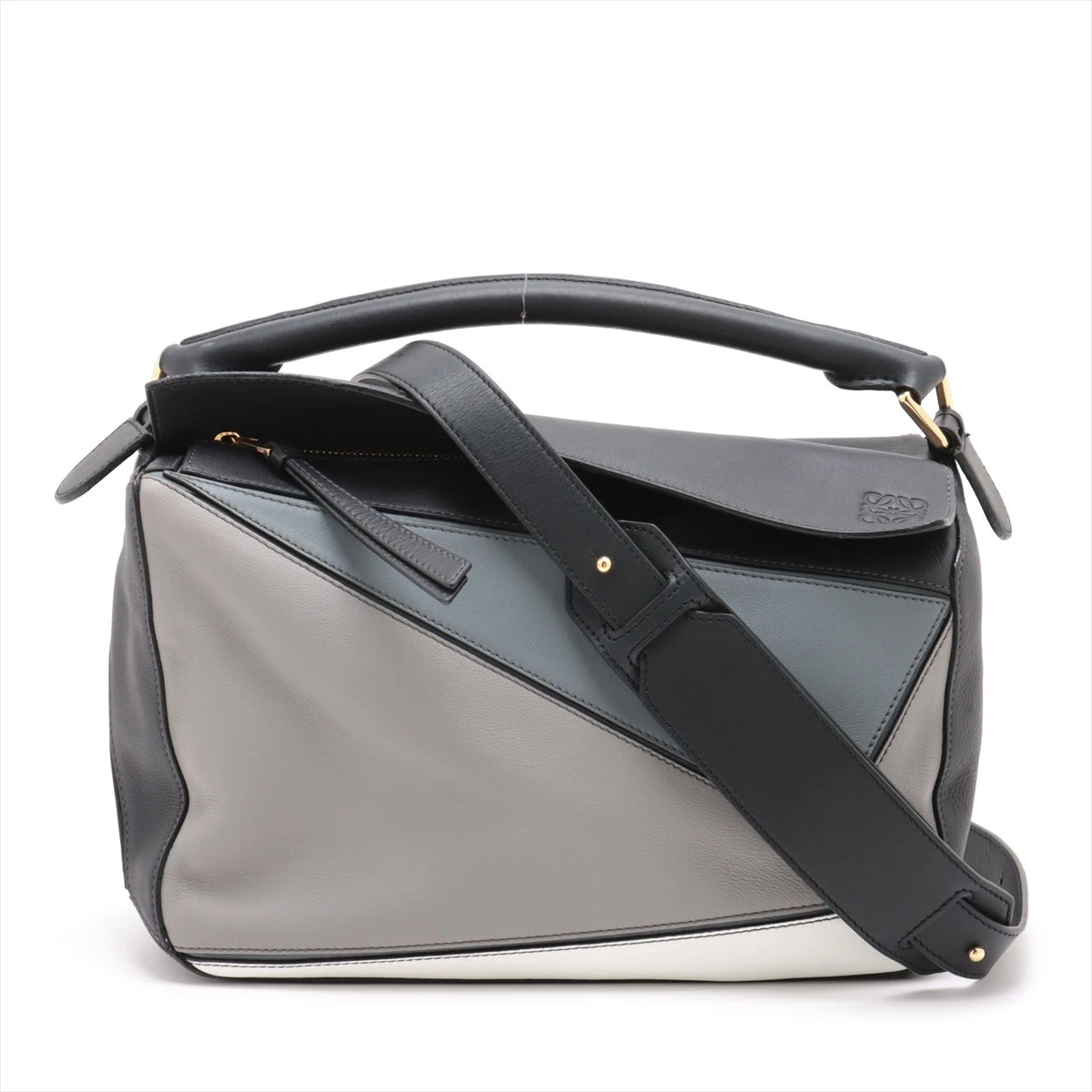 ロエベ パズル ミディアム レザー 2WAYショルダーバッグ ブラック