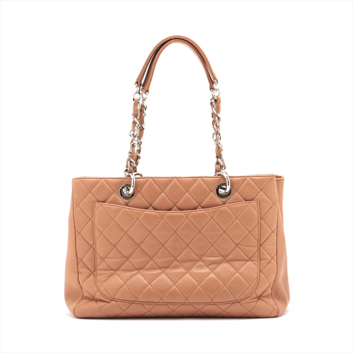 CHANEL　シャネル　トートバッグ　GST　キャビアスキン　状態良好 シャネル GST キャビアスキン チェーントートバッグ ベージュ