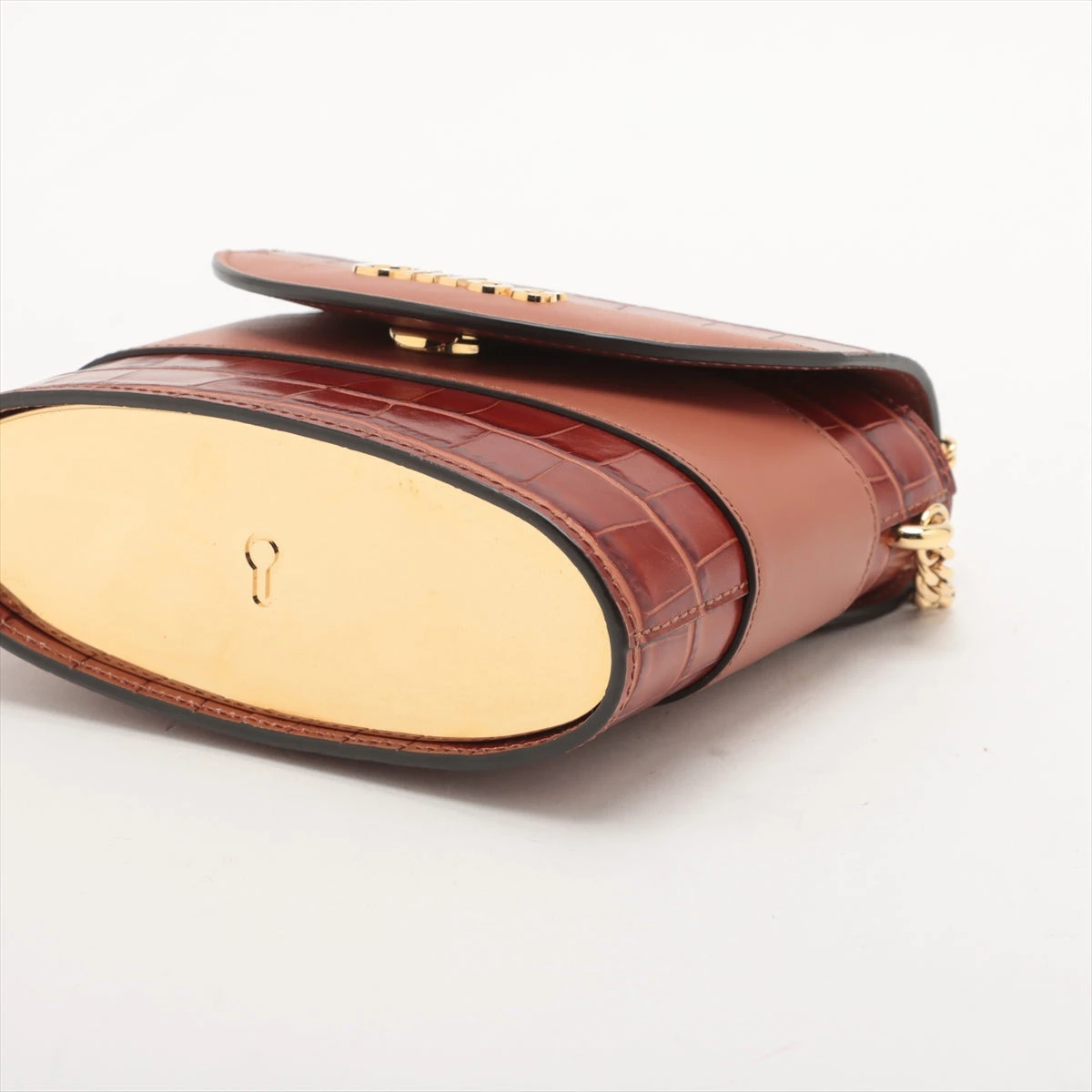 クロエ アビー スモール ハンドバッグ 2way クロコ型押し レッド系 クロエ アビー スモール ハンドバッグ 2way クロコ型押し レッド