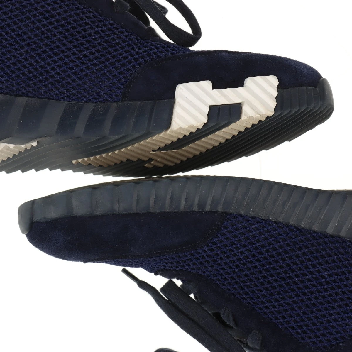 エルメス メッシュ×スエード スニーカー 43 メンズ ネイビー A3191877