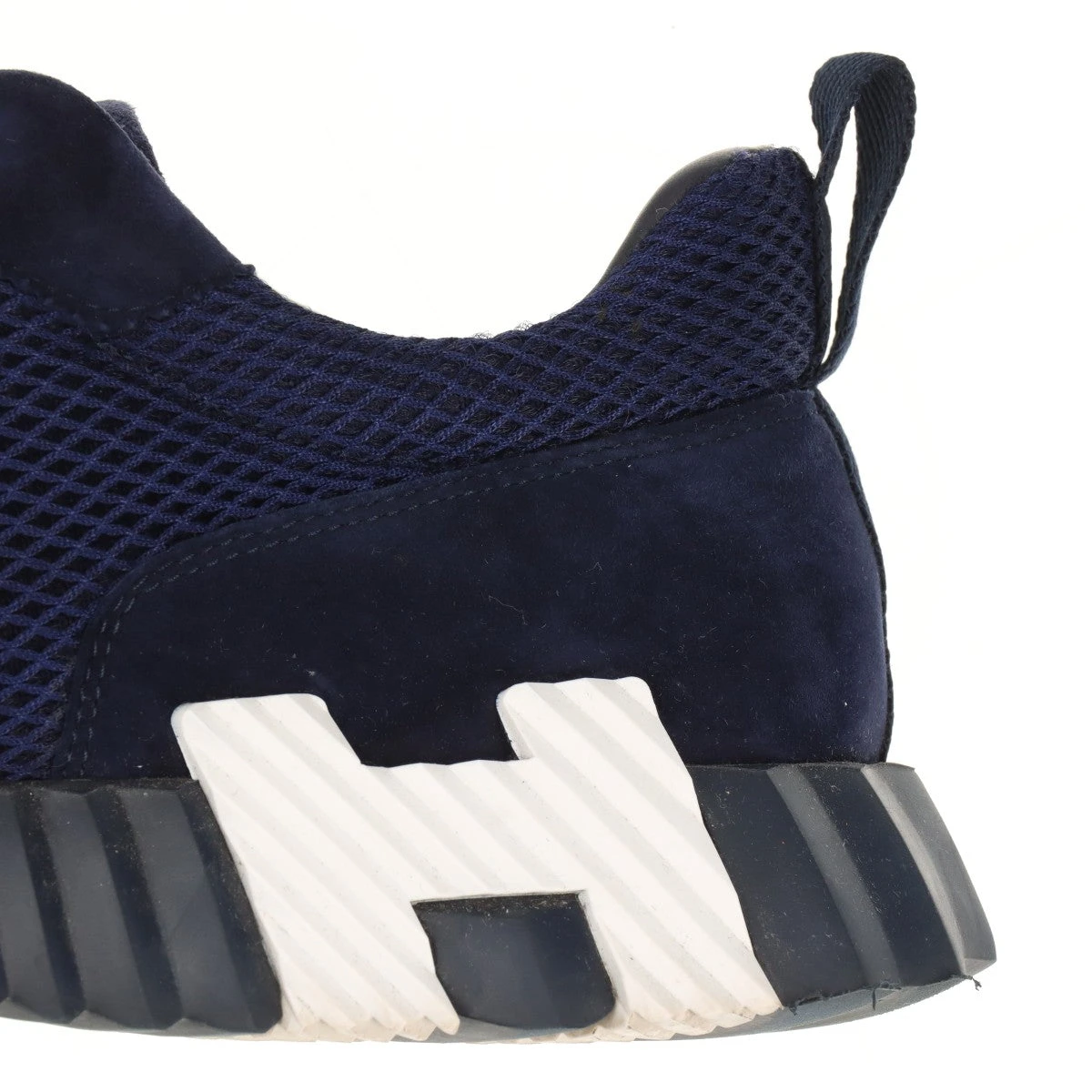 エルメス メッシュ×スエード スニーカー 43 メンズ ネイビー A3191877