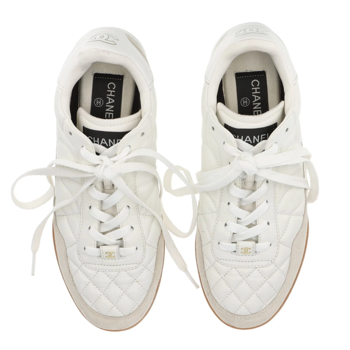 シャネル ココマーク マトラッセ レザー×スエード スニーカー 40 シャネル ココマーク マトラッセ レザー×スエード スニーカー 40