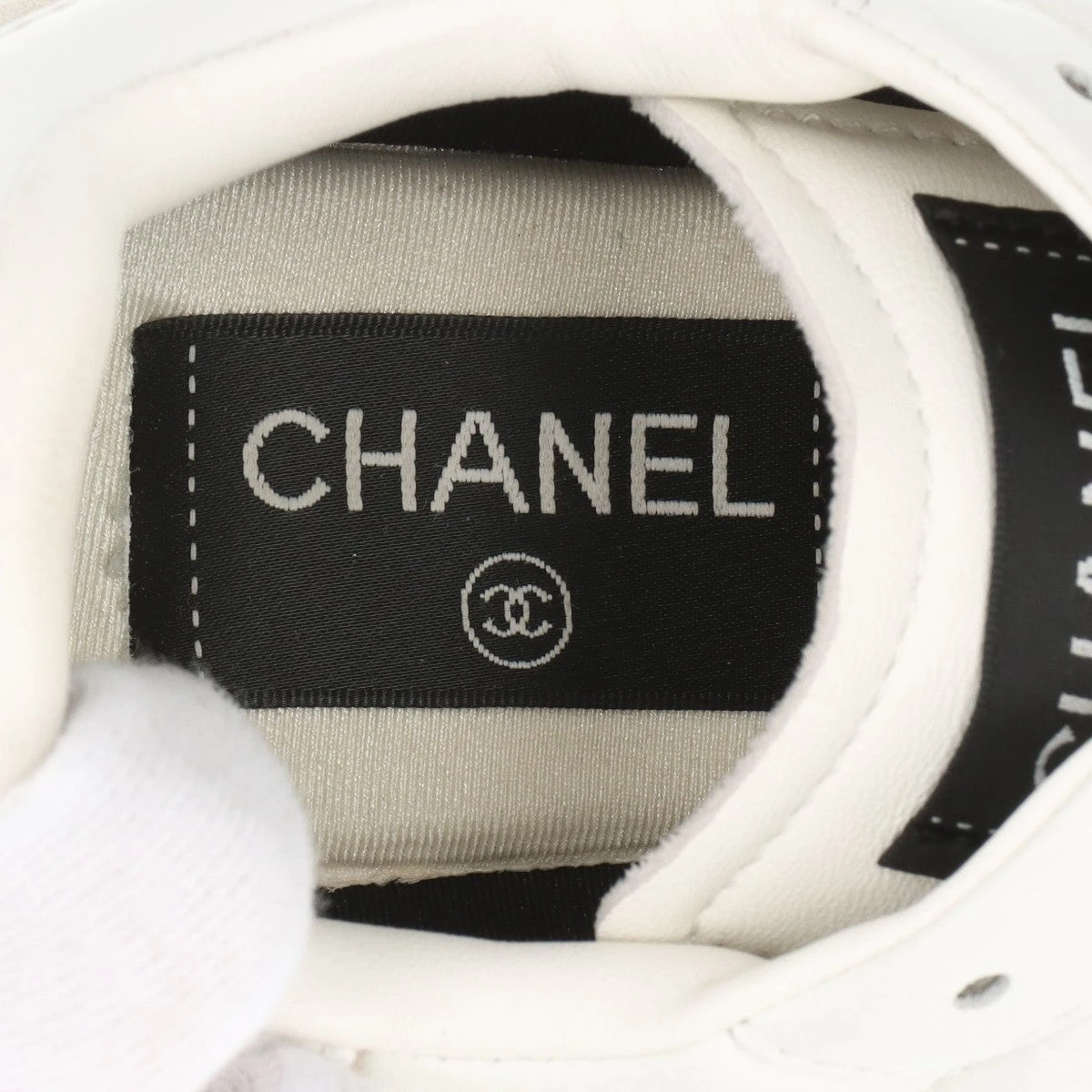シャネル ココマーク マトラッセ レザー×スエード スニーカー 40