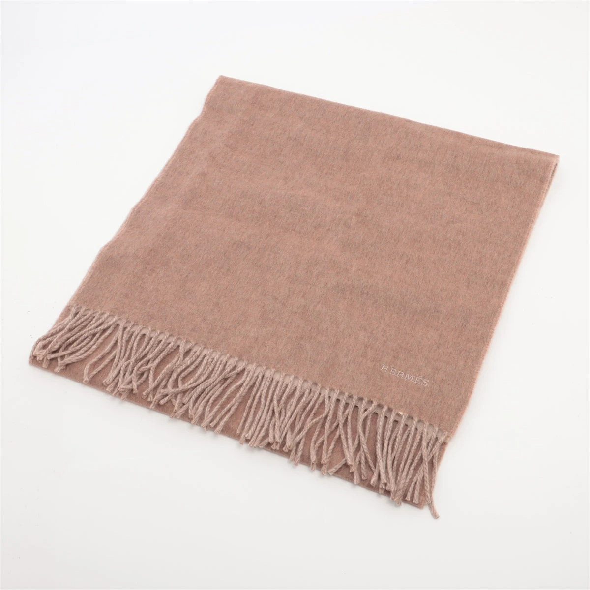 エルメス ロゴ マフラー カシミヤ ブラウン A3169862｜中古ブランド品 