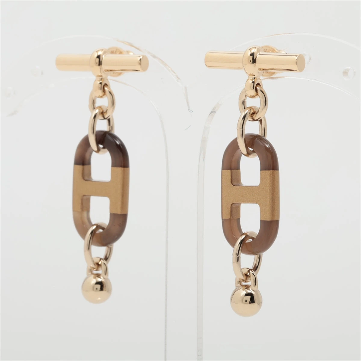 エルメス シュル メール ピアス(両耳用) GP×バッファローホーン
