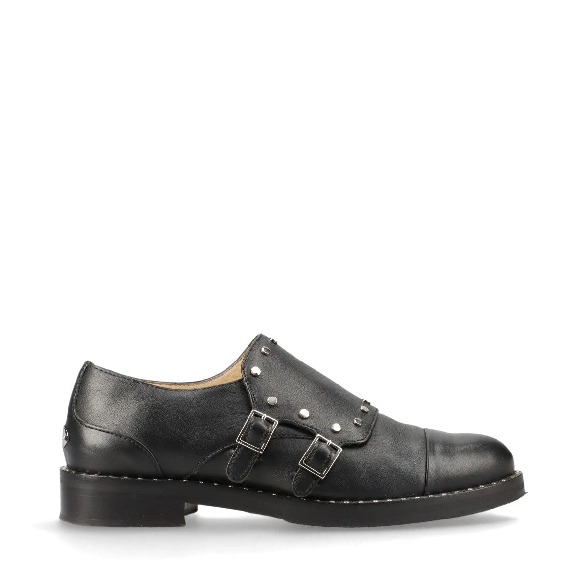 美品 JIMMY CHOO ジミーチュウ レザー スタッズ ダブルモンク