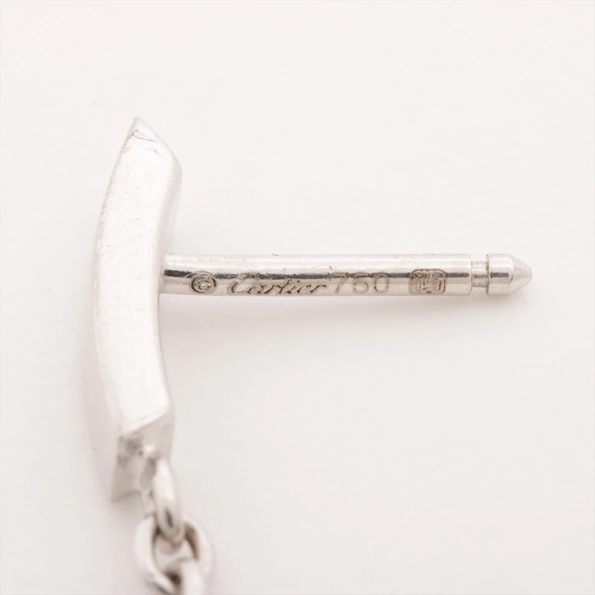 カルティエ モナムール ハート ダイヤ ピアス 750(WG) 4.2g A3112361