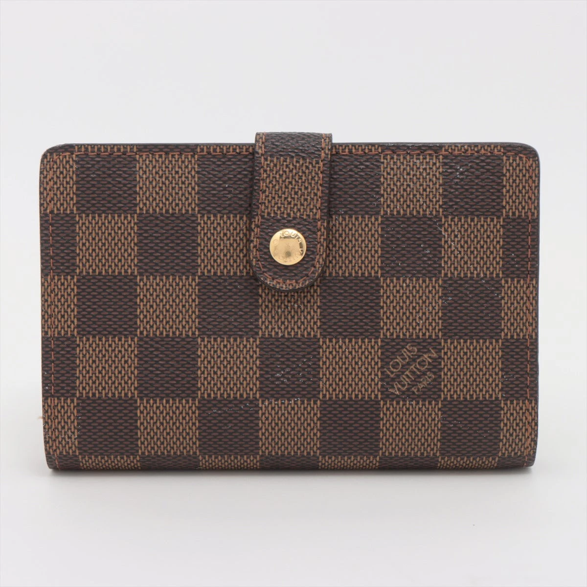 【ゆうきち】LOUIS VUITTON 　ポルト・モネ　ダミエ・エべヌ ポルトフォイユ・ヴィクトリーヌ バイカラー モノグラム・アン