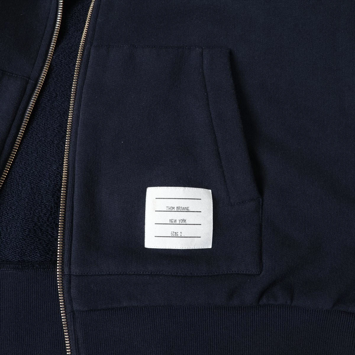 THOM BROWNE パーカー コットン パーカー コットン オットマン 4 BAR ジップパーカー | Thom Browne