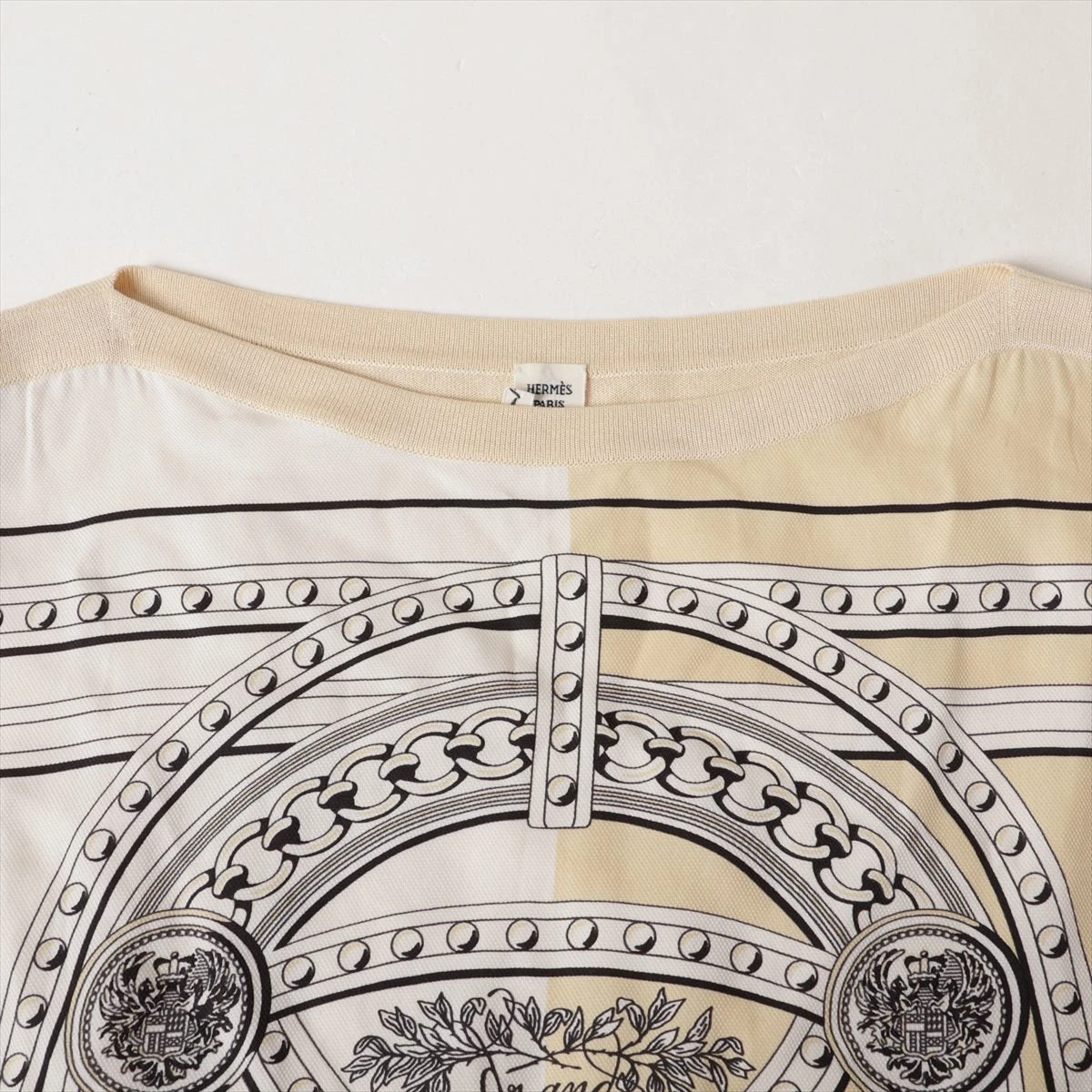 エルメス HERMES ツイルレーヌ 半袖 シルク ニット 24AW 36サイズ