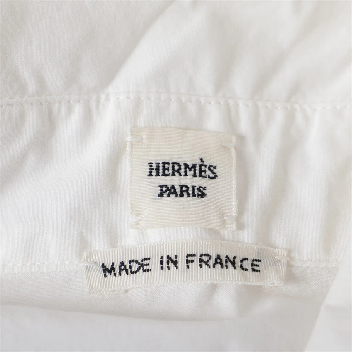 エルメス ドローコード コットン シャツ 36 レディース ホワイト  