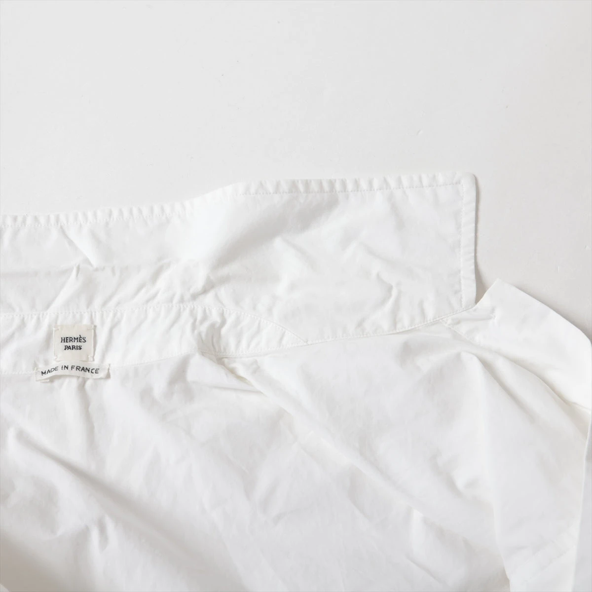 エルメス ドローコード コットン シャツ 36 レディース ホワイト  