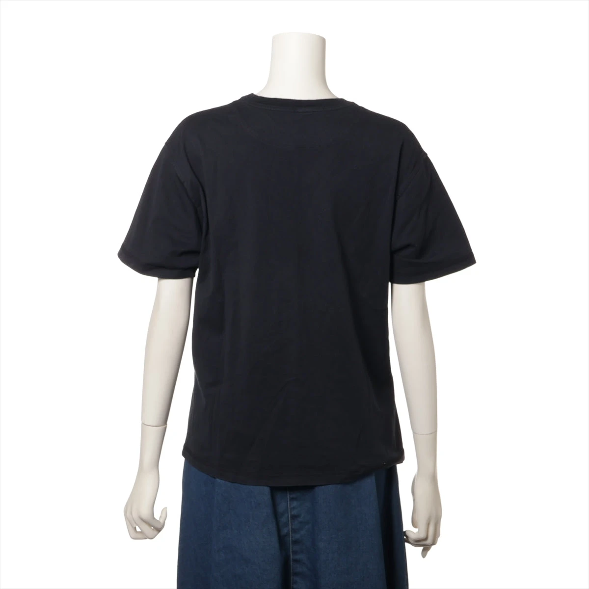 エルメス コットン Tシャツ 38 レディース ブラック スレ有 プリント 