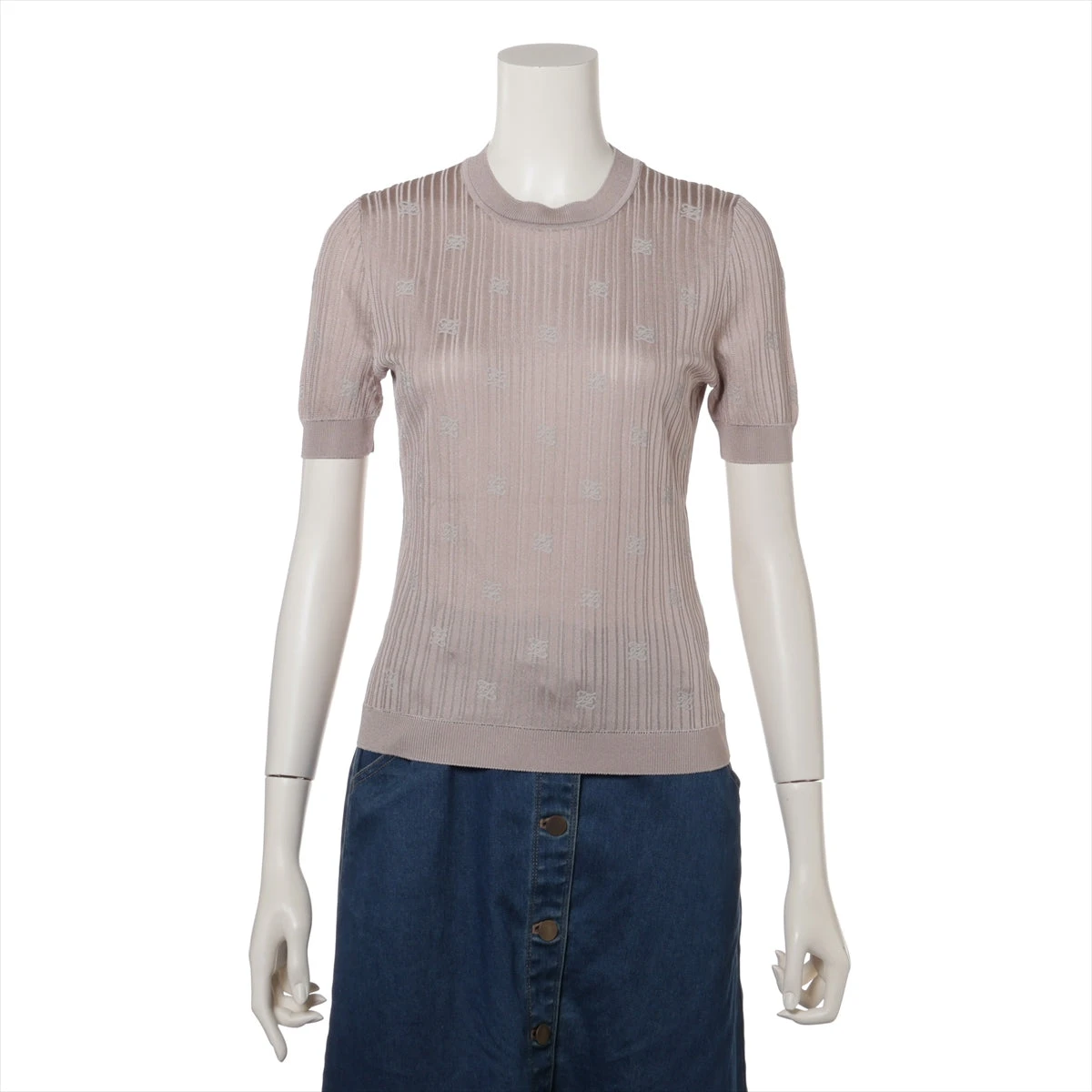 Fendi FFロゴ 半袖ニット サイズ38 FENDI FFロゴ 半袖ニット