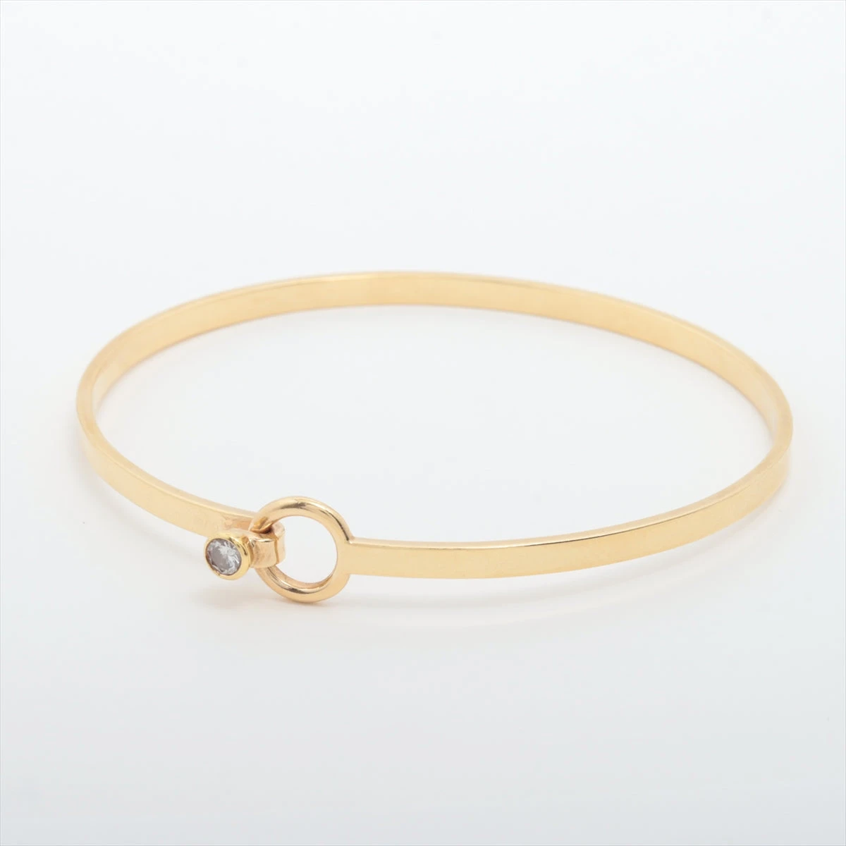 ティファニー K18 ダブルフック バングル ブレスレット 18金 Y04673