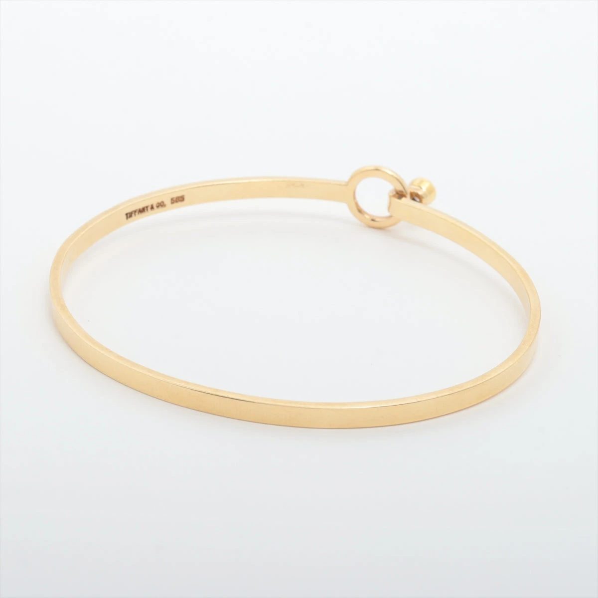 ティファニー フック&アイ ダイヤ ブレスレット 585(YG) 9.1g A3199798