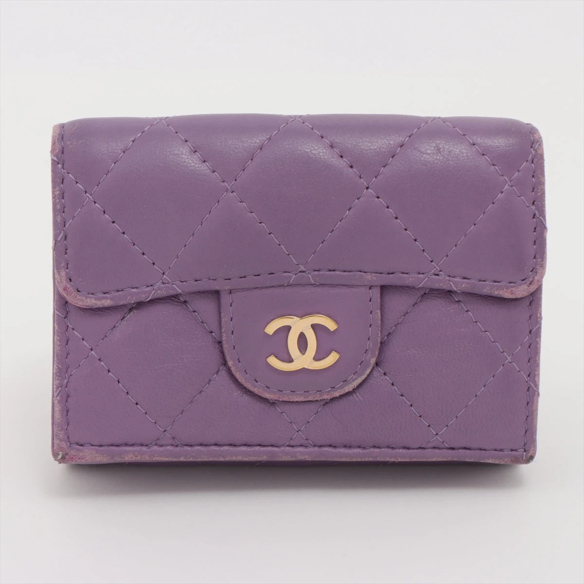 シャネル マトラッセ 財布/小物｜パープル(紫)｜中古ブランド品