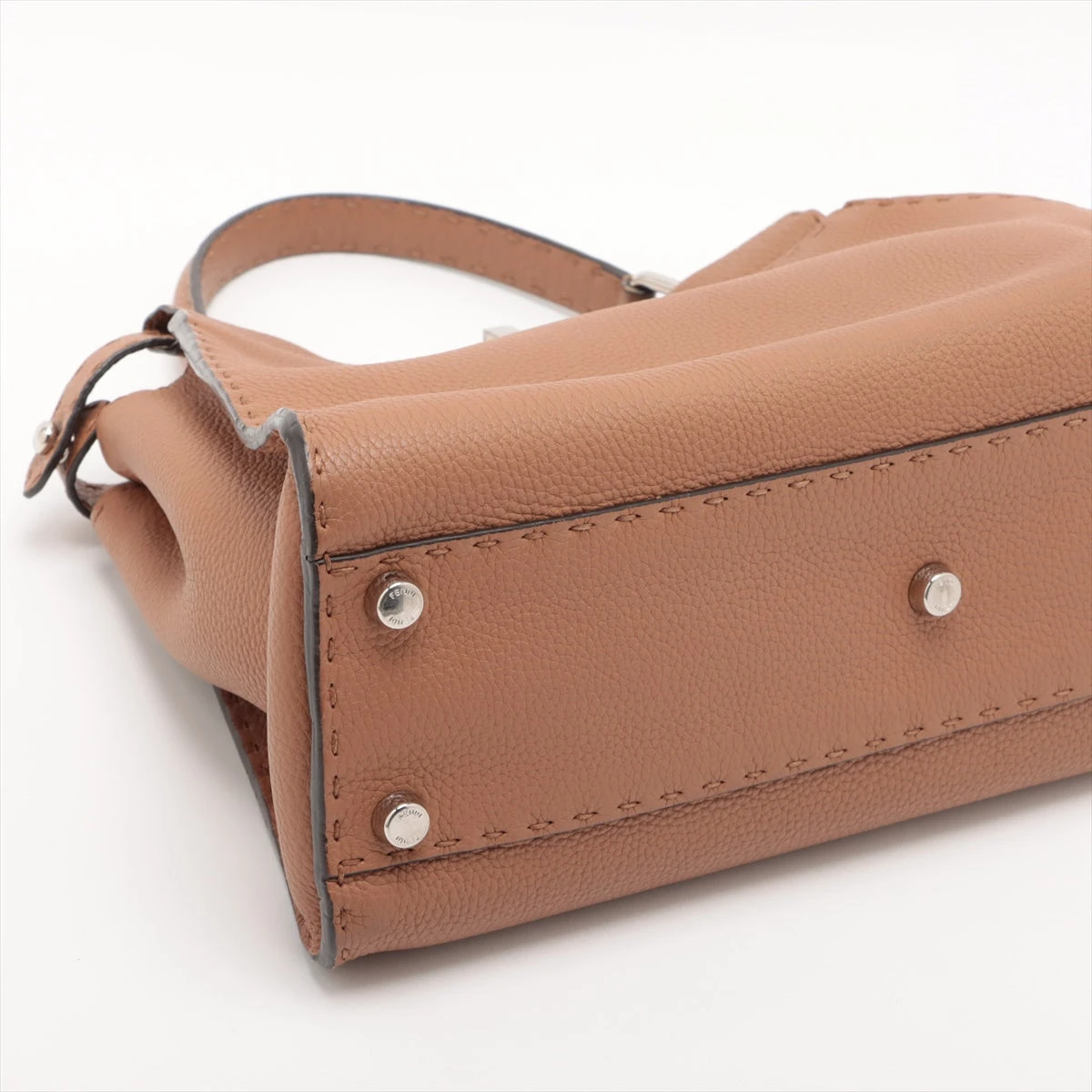 フェンディ セレリア ピーカブー 2WAY ハンドバッグ ブラウン KK002