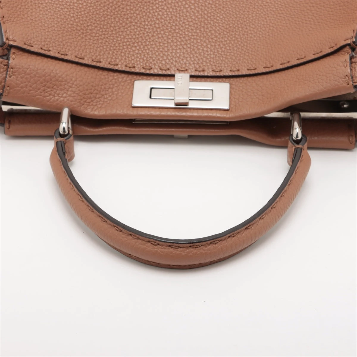 フェンディ セレリア ピーカブー 2WAY ハンドバッグ ブラウン KK002