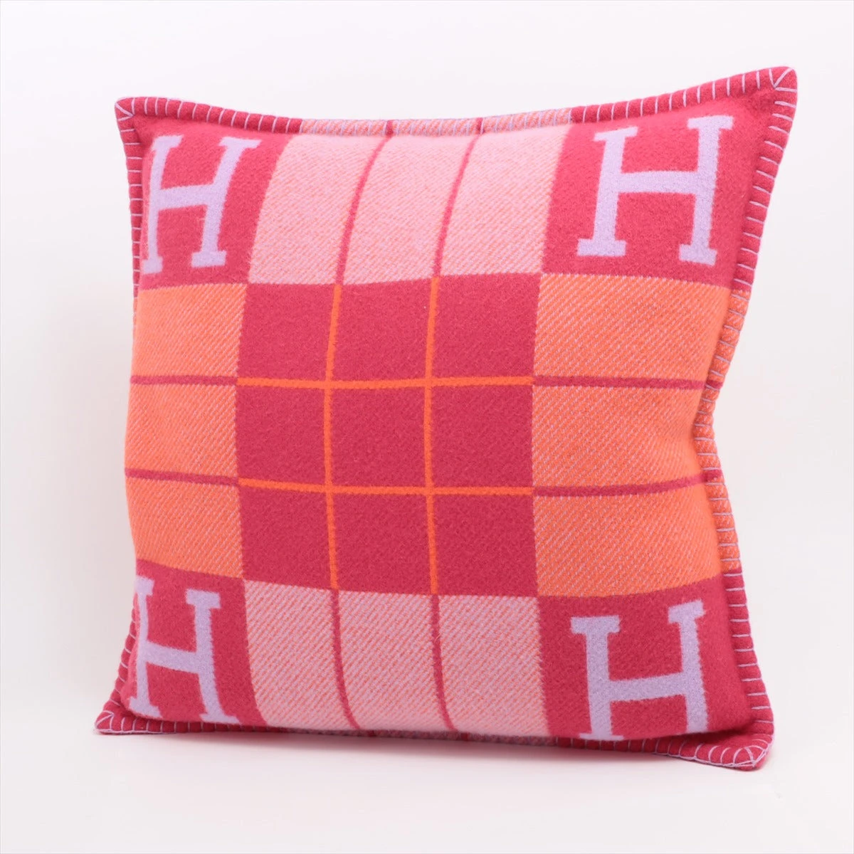 エルメス アヴァロン クッション ウール×カシミヤ ピンク A3171658