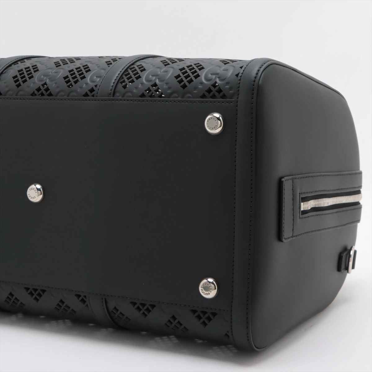 【極美品】オーストリッチ　2way 大型ボストンバッグ　レザー　ブラック　鍵付き Amazon | ミニセカンドバッグ ブラック 黒 オーストリッチ型押し