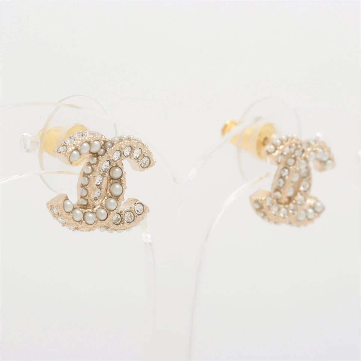 CHANEL ピアス ABD478 B16782 ココマーク ラインストーン