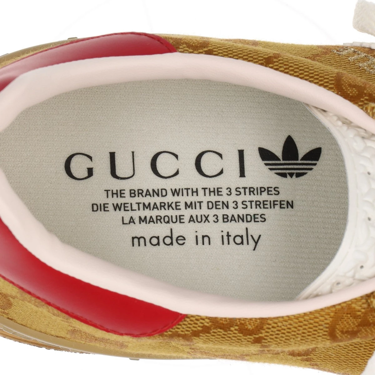 グッチ×アディダス ガゼル キャンバス×レザー スニーカー 27cm