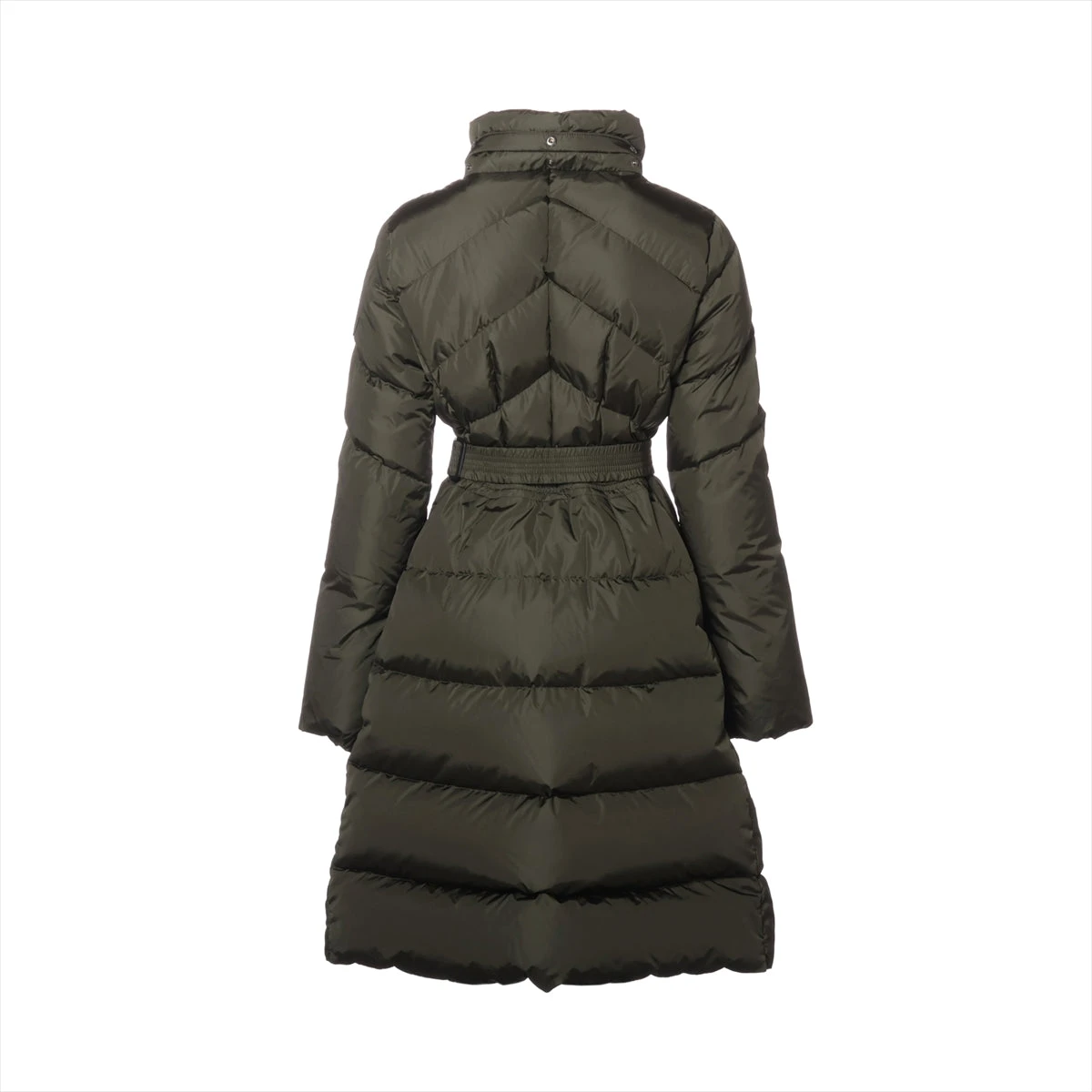MONCLER フード付きオリーブグリーンナイロンコート　サイズ1 使用感あり モンクレール AGOT 20年 ナイロン ダウンコート 1 レディース