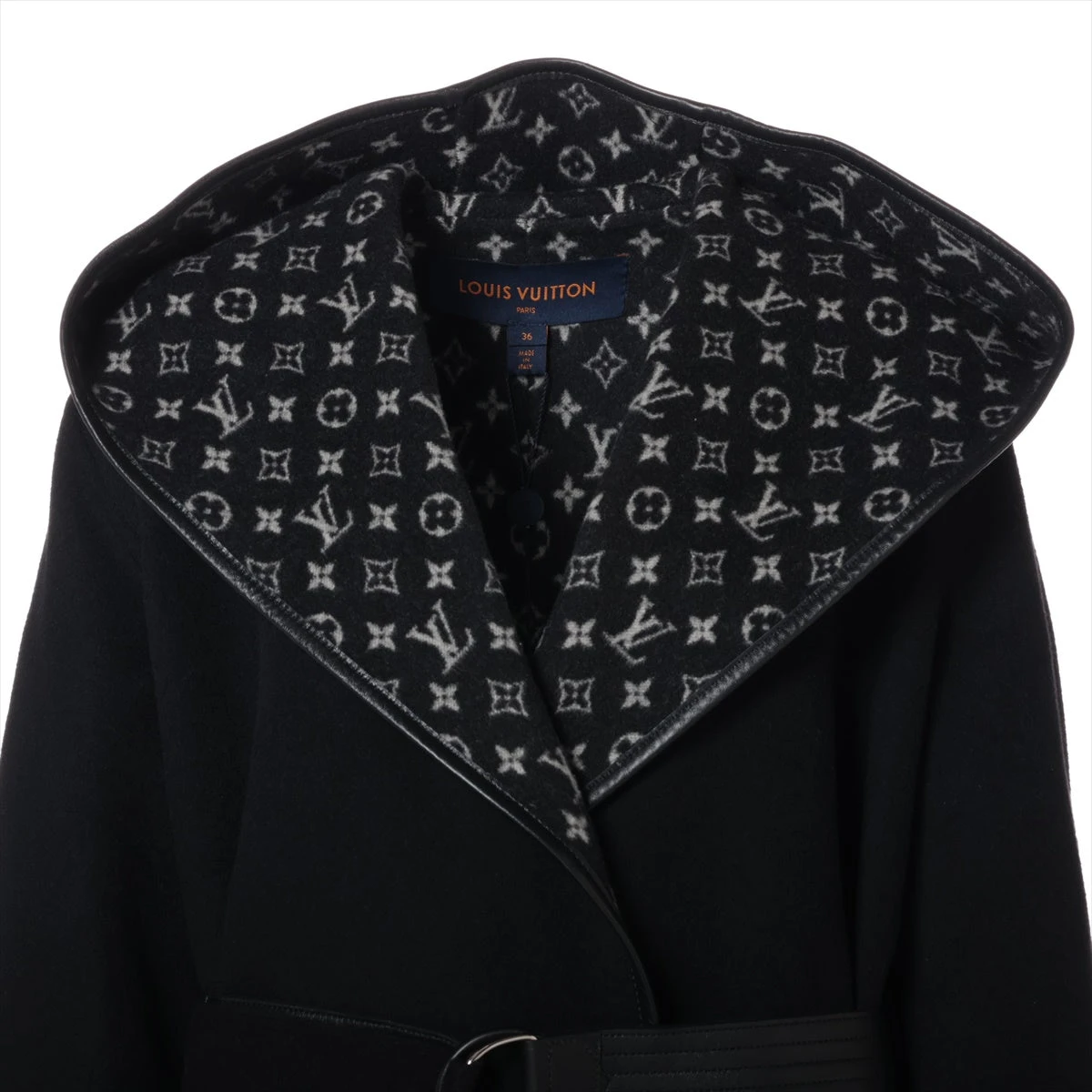 ルイヴィトン 19AW ウール×シルク ガウンコート 36 レディース