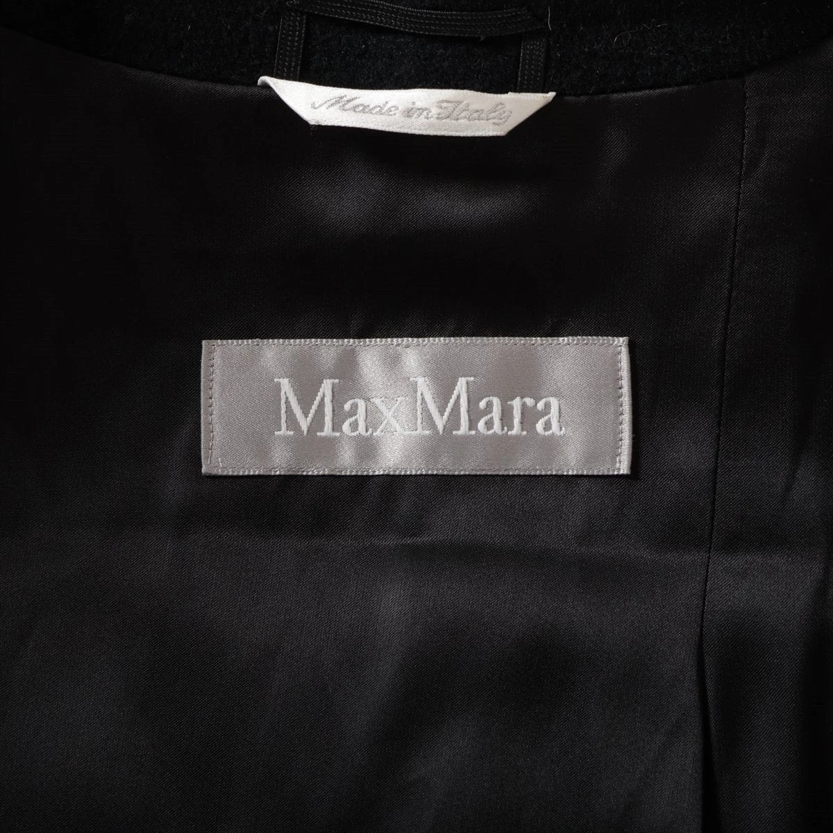 マックスマーラ ウール×アンゴラ コート J40 レディース ブラック  