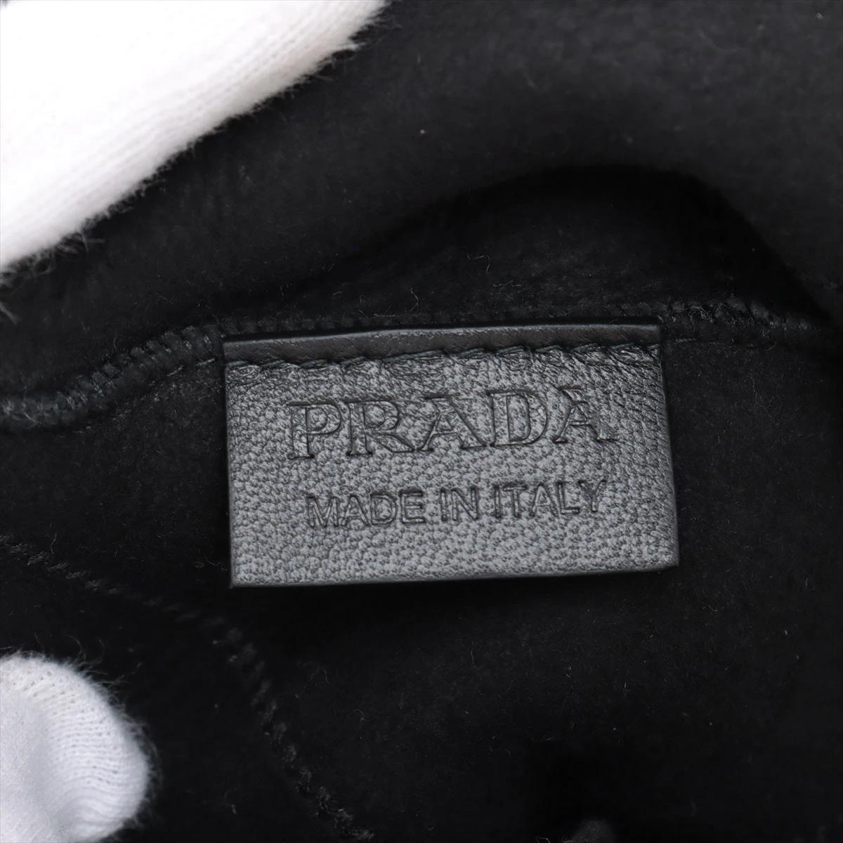 ［VINTAGE] PRADA ムートン トートバッグ ブラック★Aランク プラダ ムートン トートバッグ ブラック 1BG427 OZ028456｜中古