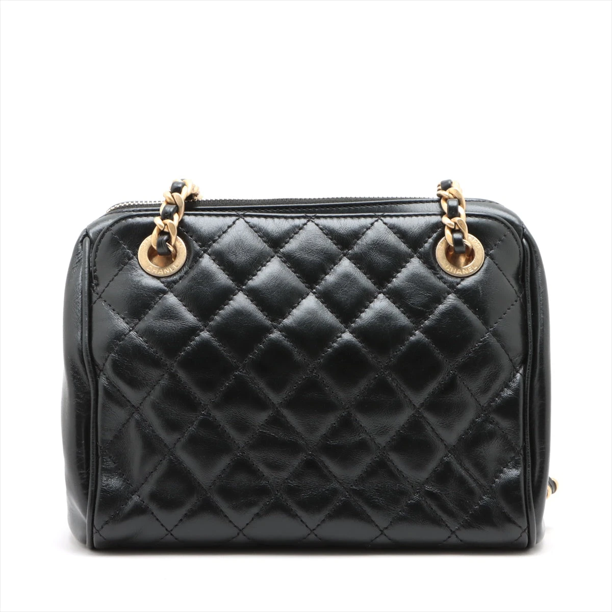 PRADA チェーンショルダーバッグ ナイロン レザー ゴールド金具