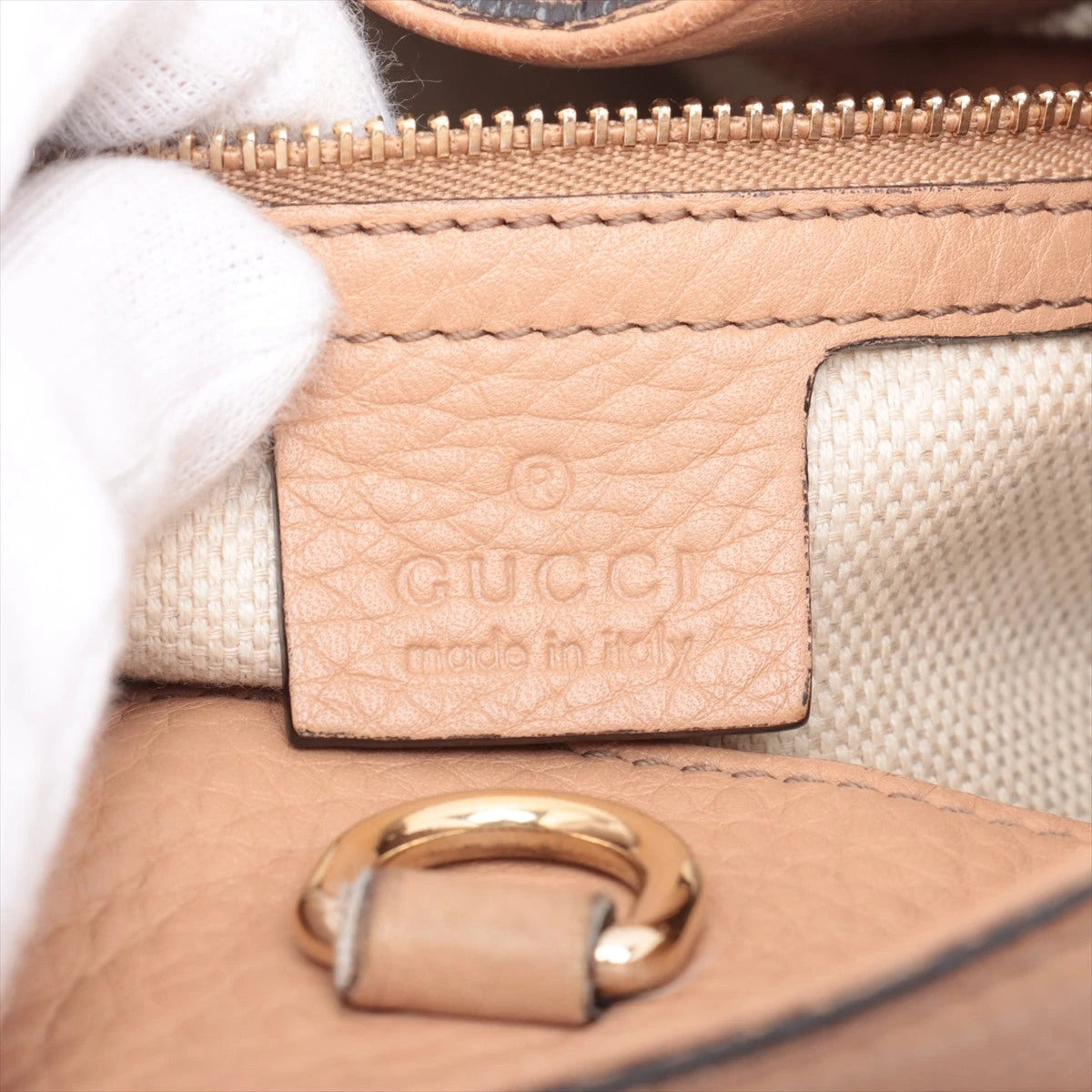 グッチ ソーホー レザー チェーンショルダーバッグ ベージュ 308982  