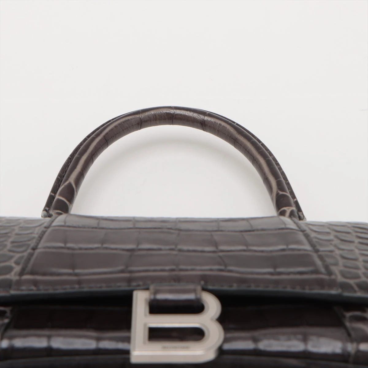 BALENCIAGA バレンシアガ アワーグラス クロコ 2WAYハンドバッグ BALENCIAGA - BALENCIAGA バレンシアガ アワーグラス クロコ型