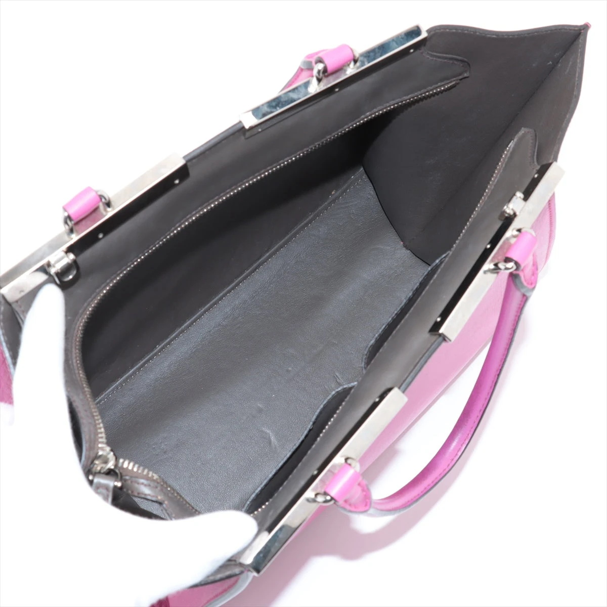 フェンディ トロワジュール ハンドバッグ 2way ショルダー レザー 薄