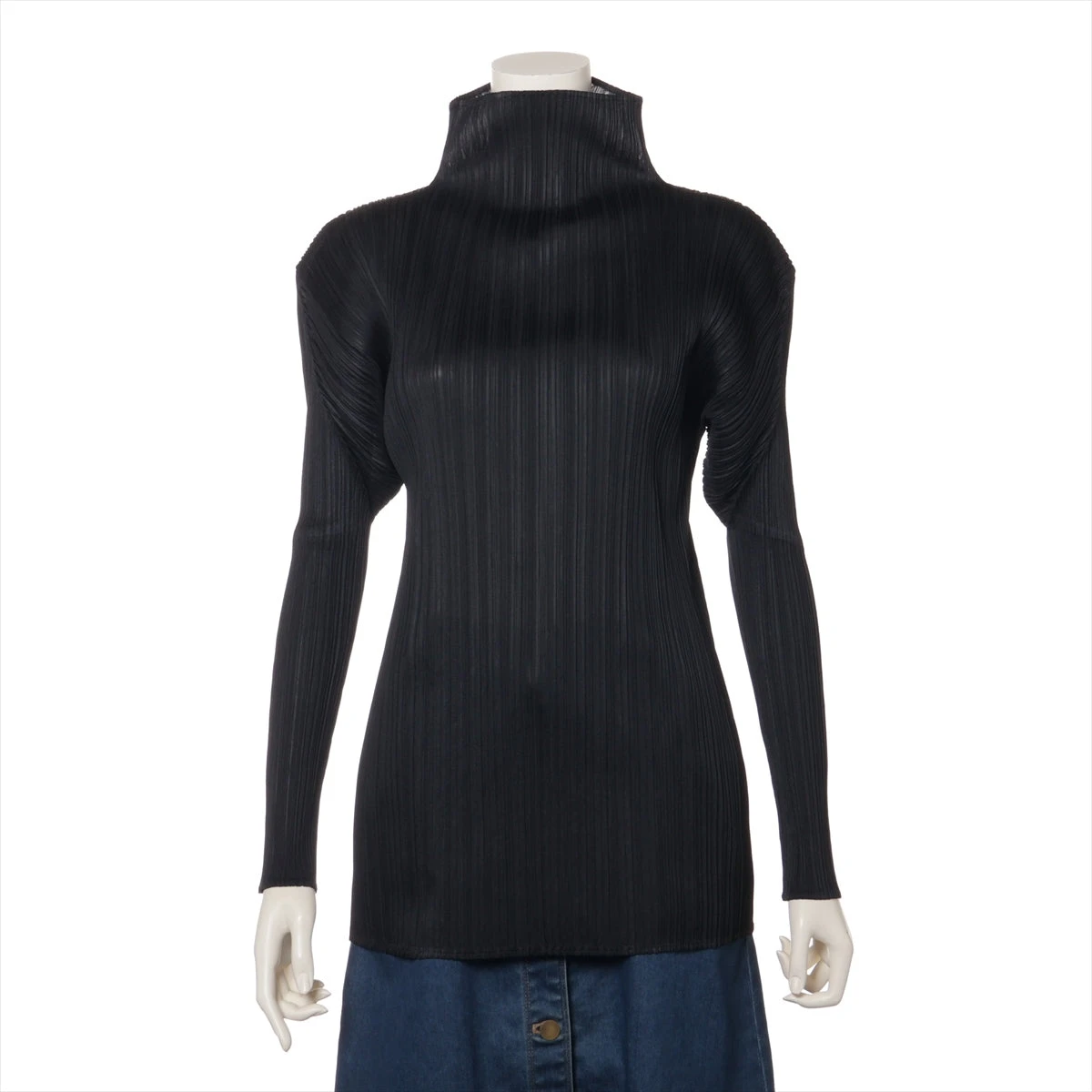 PLEATS PLEASE ISSEY MIYAKE◆長袖カットソー/3/ポリエステル/GRY/PP04-JK604 プリーツプリーズ ポリエステル シャツ 3 レディース ブラック