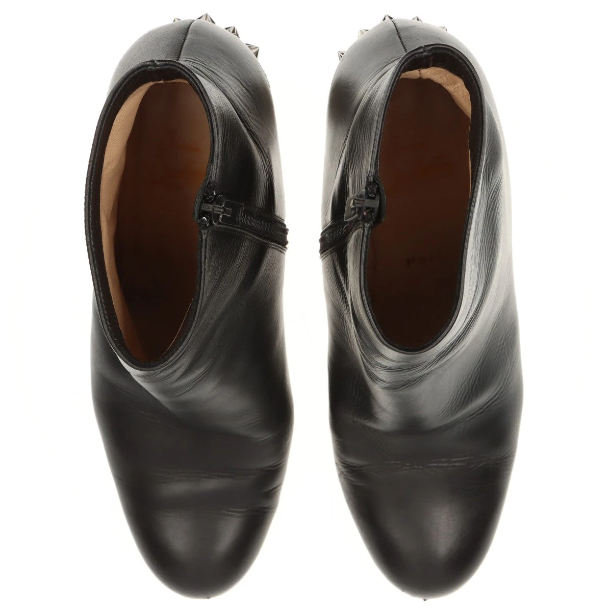 クリスチャンルブタン　スタッズ　ショートブーツ　ハイヒール　オープントゥ　黒 クリスチャンルブタンスタッズショートブーツハイヒールオープン