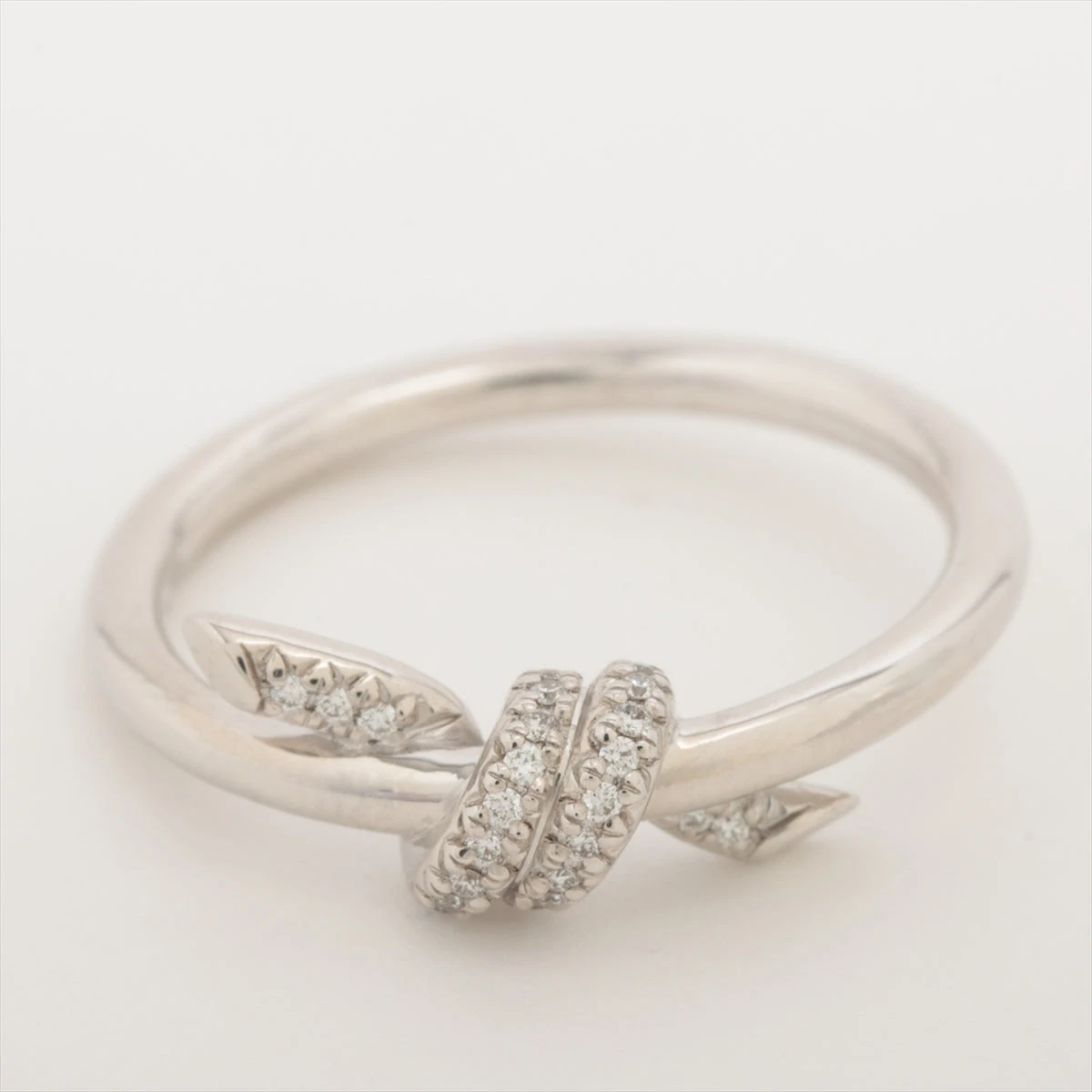 ティファニー ノット ダイヤ リング 750(WG) 4.0g A3206109｜中古