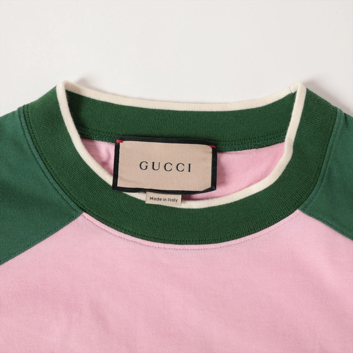 グッチ コットン Tシャツ S レディース ピンク ベアプリント