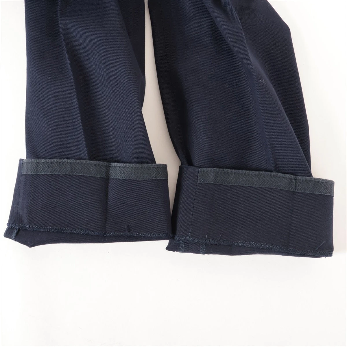 エルメス コットン×ポリウレタン チノパンツ 46 メンズ ネイビー 