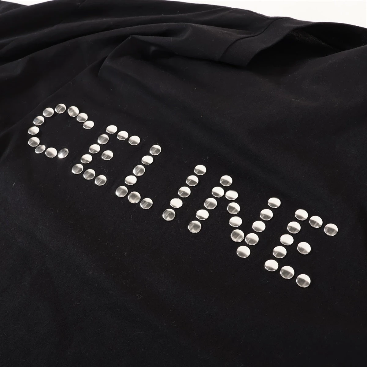 エディ期◎CELINE セリーヌ　現行タグ　シャツ　ドット　ブラック　メンズ CELINE(セリーヌ) ドット柄オープンカラーシャツ2C036962H