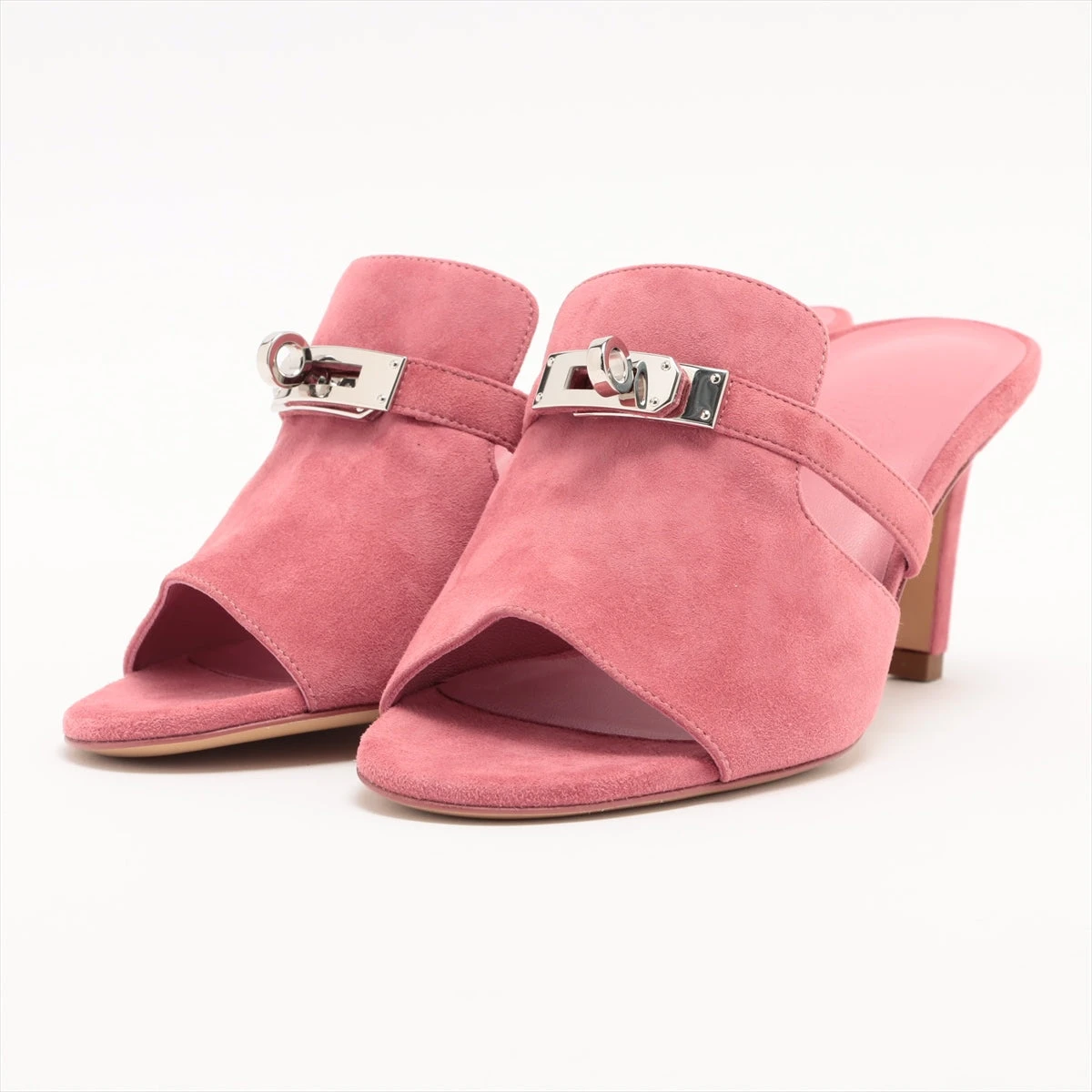 赤いスエード エルメス ケリー スリッポン