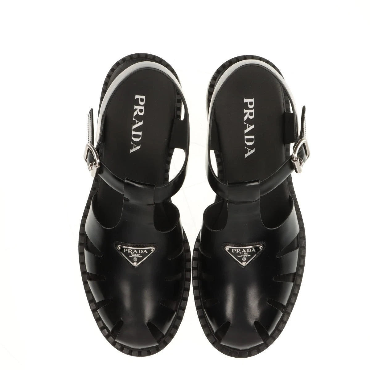 PRADA プラダ サンダル ミュール レザーストラップサンダル