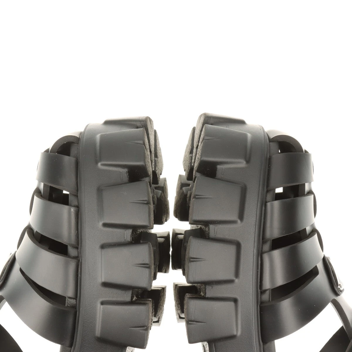 プラダ モノリス ラバー サンダル 37 レディース ブラック