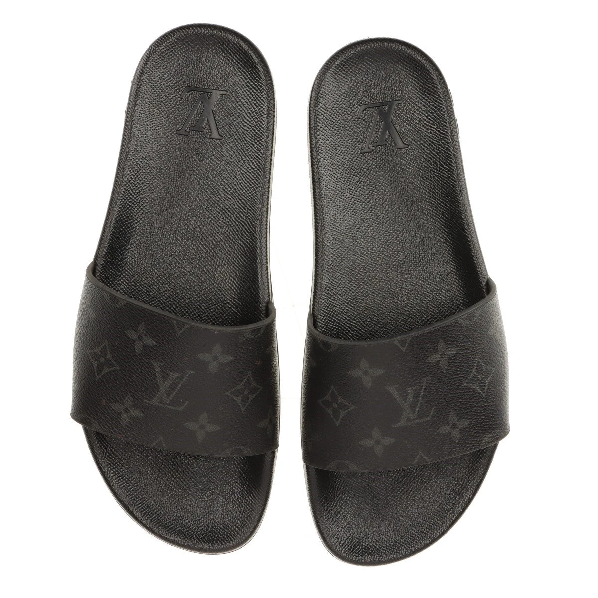 Louis Vuitton トングサンダル ブラック/グレー Louis Vuitton トングサンダル ブラック/グレー 2025年最新