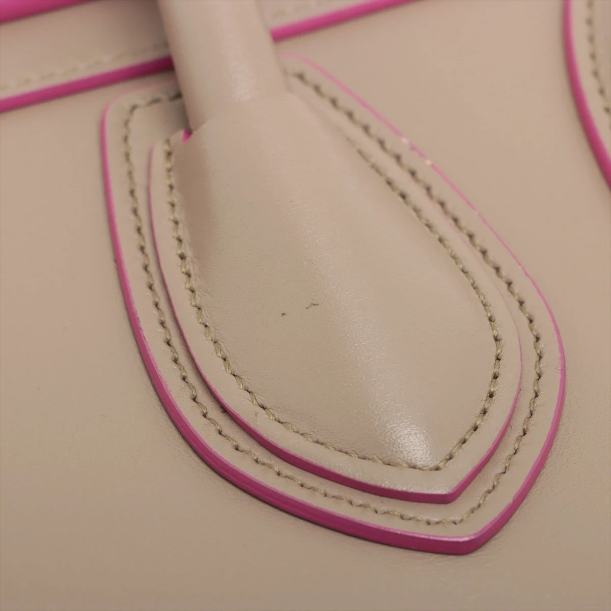 セリーヌ ラゲージ マイクロショッパー レザー ハンドバッグ