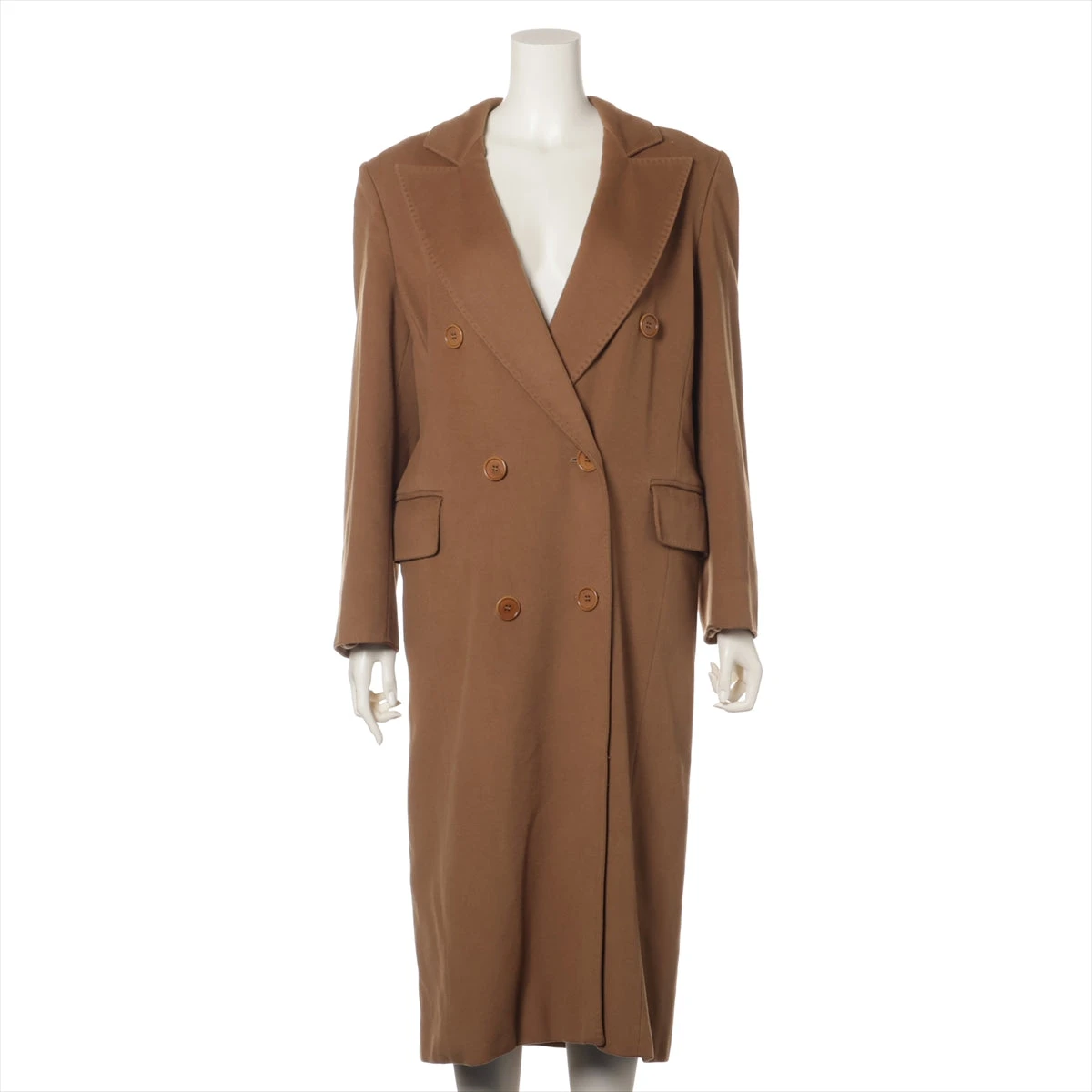 マックスマーラ カシミヤ ロングコート J40 レディース ブラウン 32/32