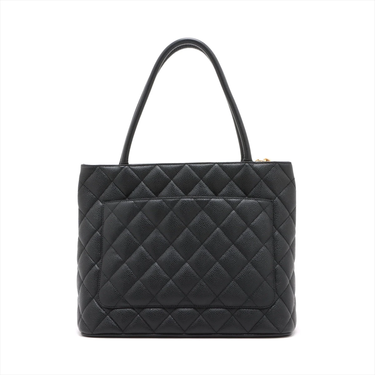 VINTAGE シャネル トートバッグ カーフスキン ブラック be-rich0112_bk8099