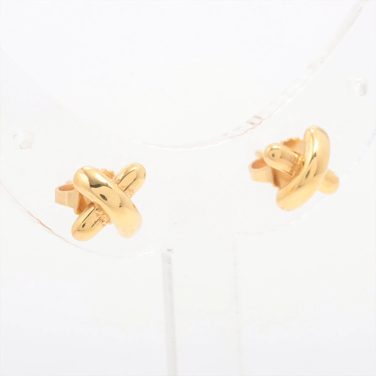 ティファニー クロスステッチ ピアス 750(YG) 2.9g BI012077｜中古